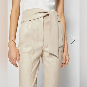 jonathan simkhai tessa cream vegan leather pant